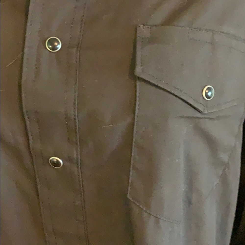 Men’s Button Up Shirt - Black - Picture 3 of 5